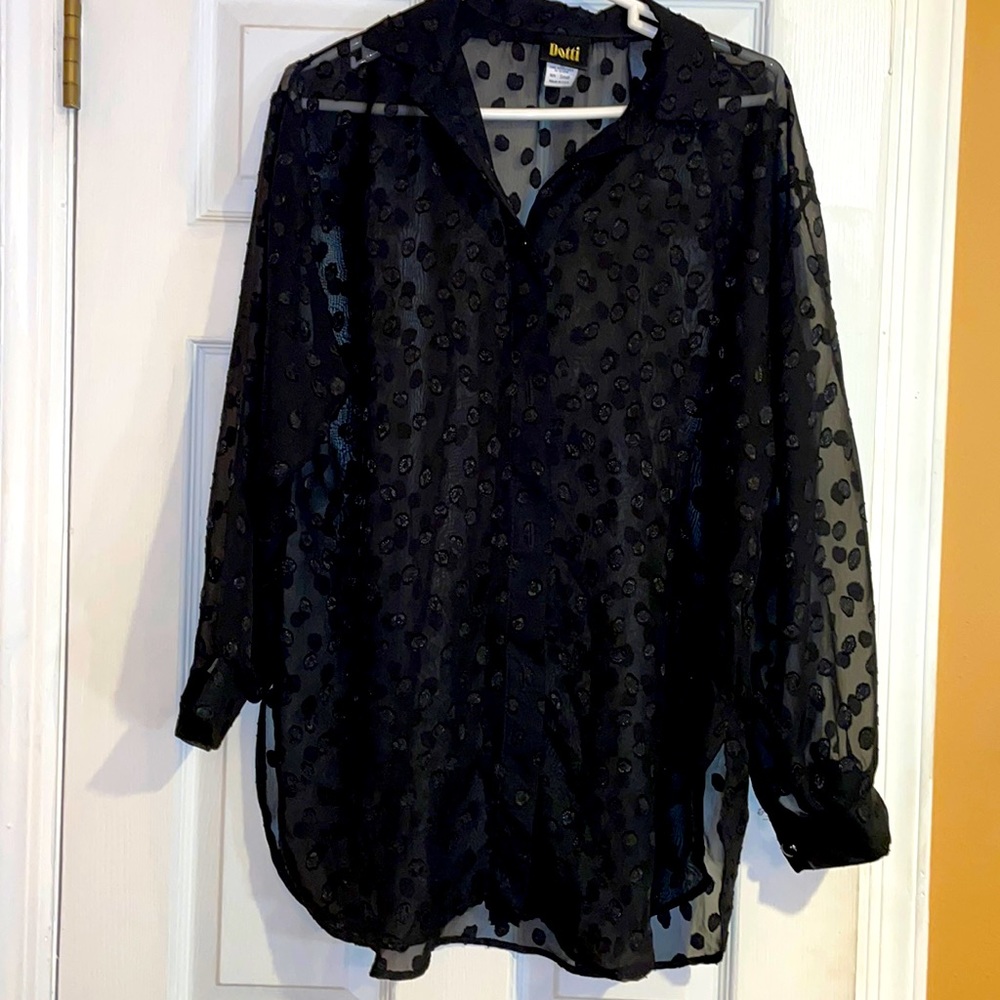 Dotti sheer blouse/swim coverup